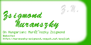 zsigmond muranszky business card